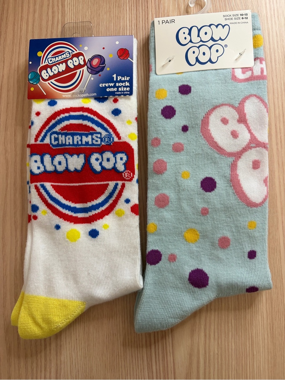 ⚡️Adult Socks • 2 pairs • Charms BlowPop Lollipops